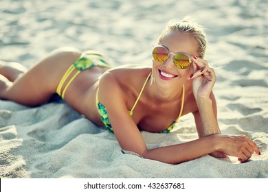 Young Woman On A Beach