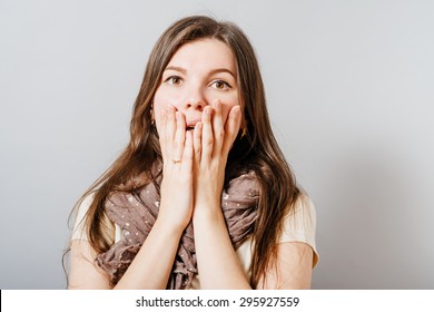 Young Woman Opened Her Mouth Surprise Stock Photo 295927559 | Shutterstock