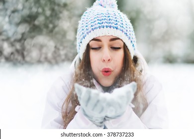 Young woman outdoors in winter