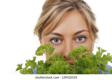 Young Woman With Parsley