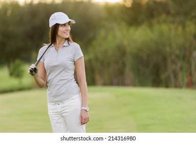 Young Woman Playing Golf