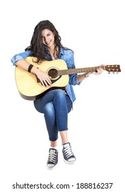 Young Woman Playing Guitar