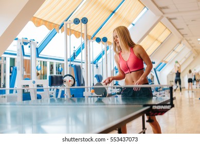 young woman playing Table Tennis/Ping-Pong