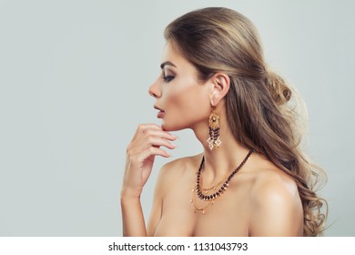 Young Woman Portrait. Attractive Female Face, Profile - Shutterstock ID 1131043793
