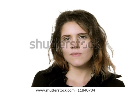 Similar – Image, Stock Photo Portrait of a laughing young woman with turquoise hair