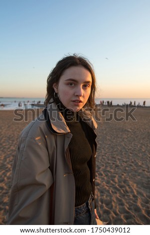 Similar – Image, Stock Photo hairstyle Autumn Park