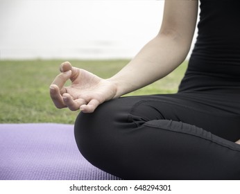 Yoga Young Woman People Relax Female Girl Person Exercise Health Nature Healthy White Relaxation Pose Fitness Lotus Meditation Beautiful Sunset Lifestyle Background Zen Women Caucasian Sky Water Calm Active Bo Bilder Stockfoton