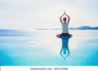 Young Woman Practicing Yoga Outdoors