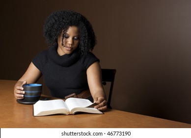 Young Woman Reading Bible