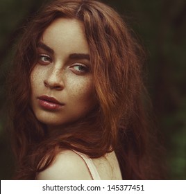 Dark Red Hair Images Stock Photos Vectors Shutterstock