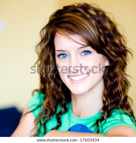 Young Woman Relaxing Home Stock Photo Edit Now 17603434