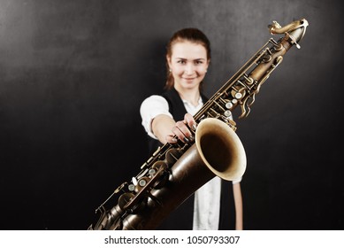 Little Girl Sax Stock Photo 114306253 | Shutterstock