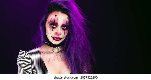 Girl scary halloween makeup Images, Stock Photos & Vectors | Shutterstock