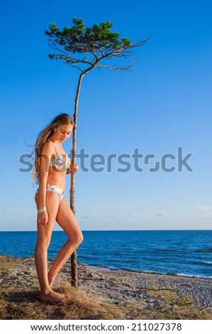 Young woman at the seaside