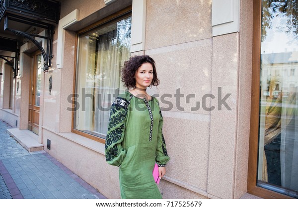 Young Woman Short Curly Hair National Stock Photo Edit Now 717525679