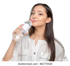 Young Woman Showing Bottle Water Stock Photo 481773520 