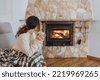 winter home fireplace