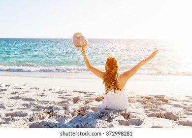 Happy Mysterious Woman Silhouette Mermaid Long Stock Photo 1424582342 ...