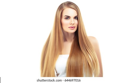 blonde long straight hair