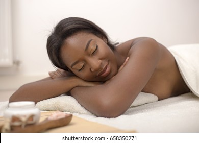 young woman at the spa