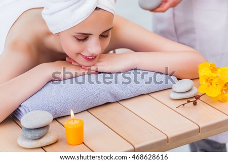 Young woman in spa concept 