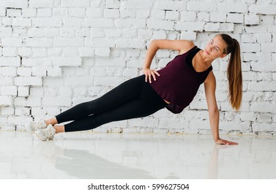 Young Woman Sport At Home.