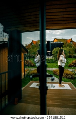 Similar – Image, Stock Photo 2 women walking in the evening light