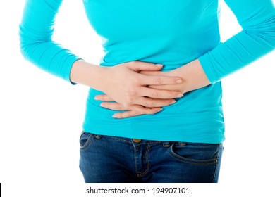 Young Woman With Stomach Issues