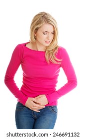 Young Woman With Stomach Issues