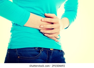 Young Woman With Stomach Issues