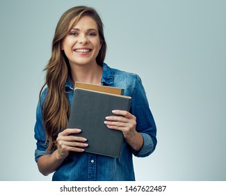 Young Woman Student Or Teacher Isolated Portrait.