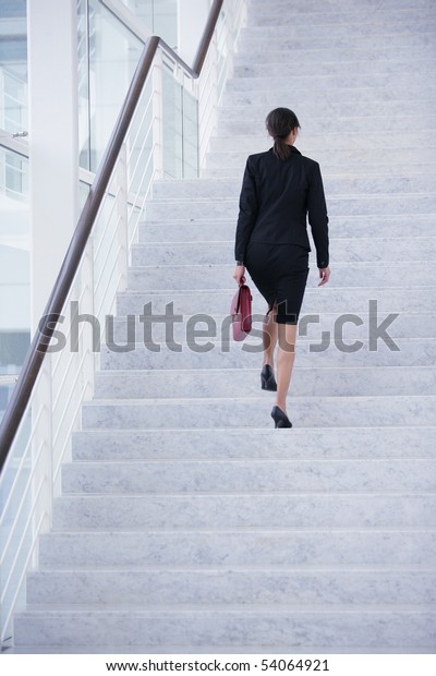 Young Woman Suitcase Climbing Stairs Stock Photo 54064921 | Shutterstock