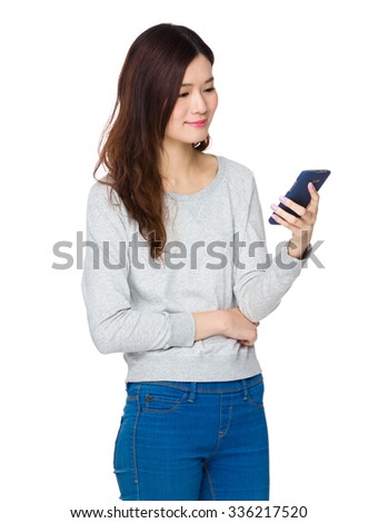 Young Woman use of the cellphone