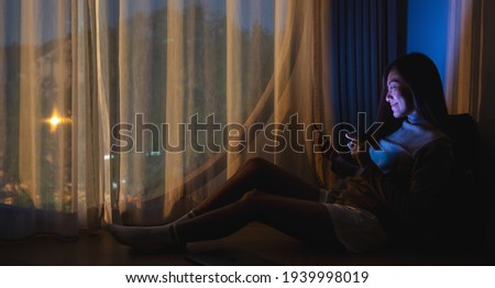 Similar – Image, Stock Photo Play of light and shadow with a young man