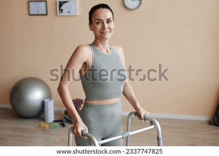 Similar – Image, Stock Photo Woman with walker