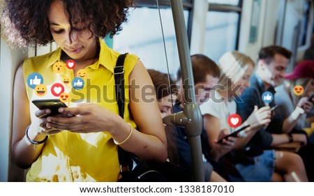 Young woman watching a live stream