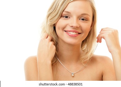 Young Woman Wearing Necklace