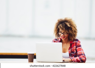 Young Woman Working On Laptop
