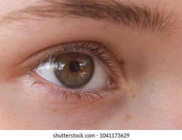 A young womans eye