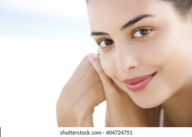 Young woman's face - Powered by Shutterstock