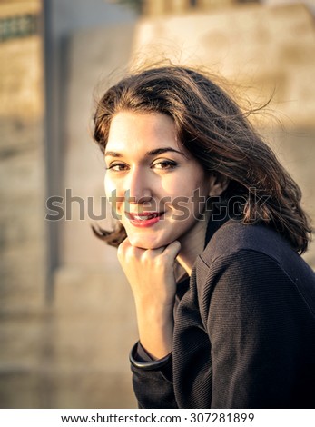 Similar – Image, Stock Photo Portrait of a Beautiful middle aged woman