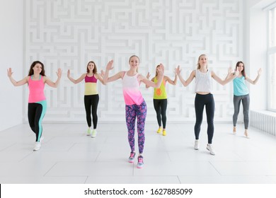 Young Women Colorful Sportswear Dance Fitness Stock Photo 1627885099 ...