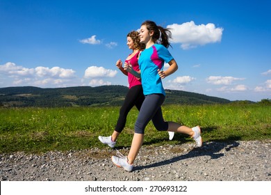 Young Women Running