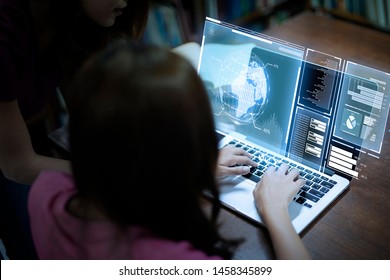 Young women using computer, Cyber security concept. - Shutterstock ID 1458345899