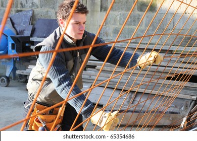 Young Worker On Construction Site