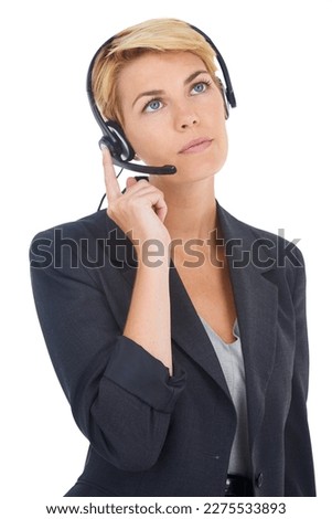 Your call will be redirected shortly. An attractive young call center representative.