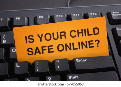 Is Your Child Safe Online? Internet Safety Concept.