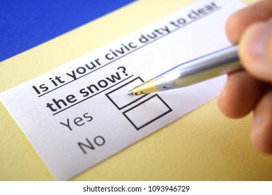 Is It Your Civic Duty To Clear The Snow? Yes Or No