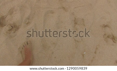 your feet and the beach