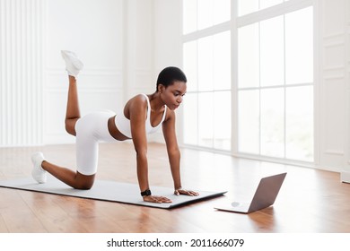 female personal trainer at home